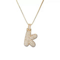 Collier initiale pavé de zircons - une touche d'éclat personnel - MAX FOR ME Doré MAX for ME