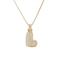 Collier initiale pavé de zircons - une touche d'éclat personnel - MAX FOR ME Doré MAX for ME
