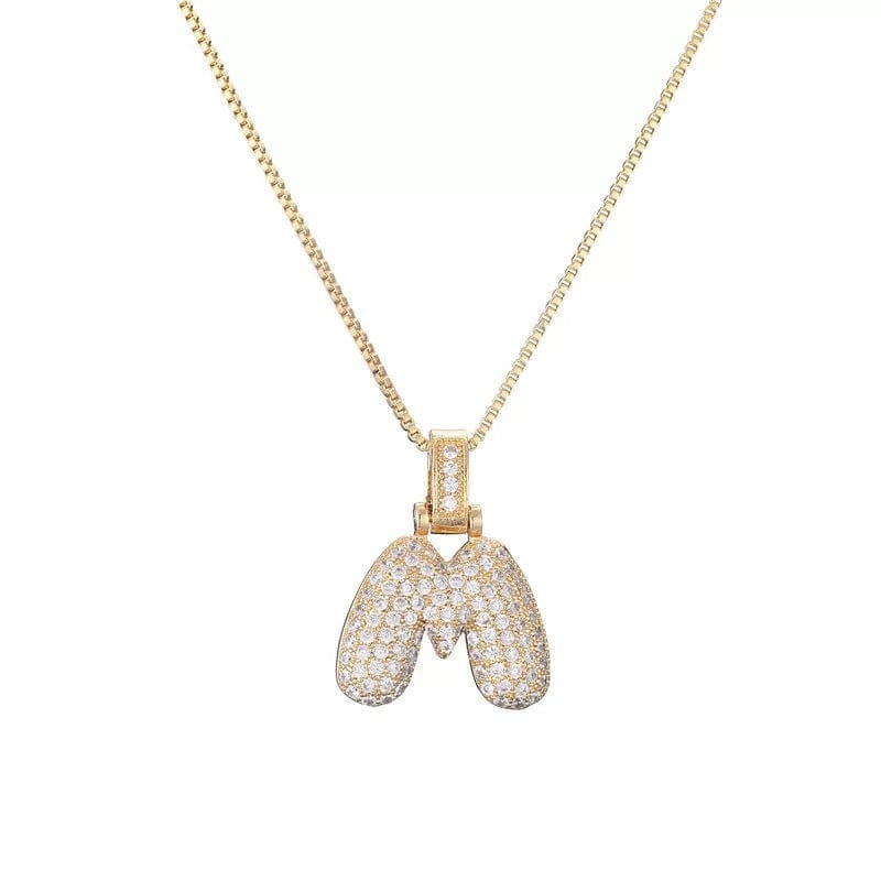 Collier initiale pavé de zircons - une touche d'éclat personnel - MAX FOR ME Doré MAX for ME