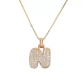Collier initiale pavé de zircons - une touche d'éclat personnel - MAX FOR ME Doré MAX for ME