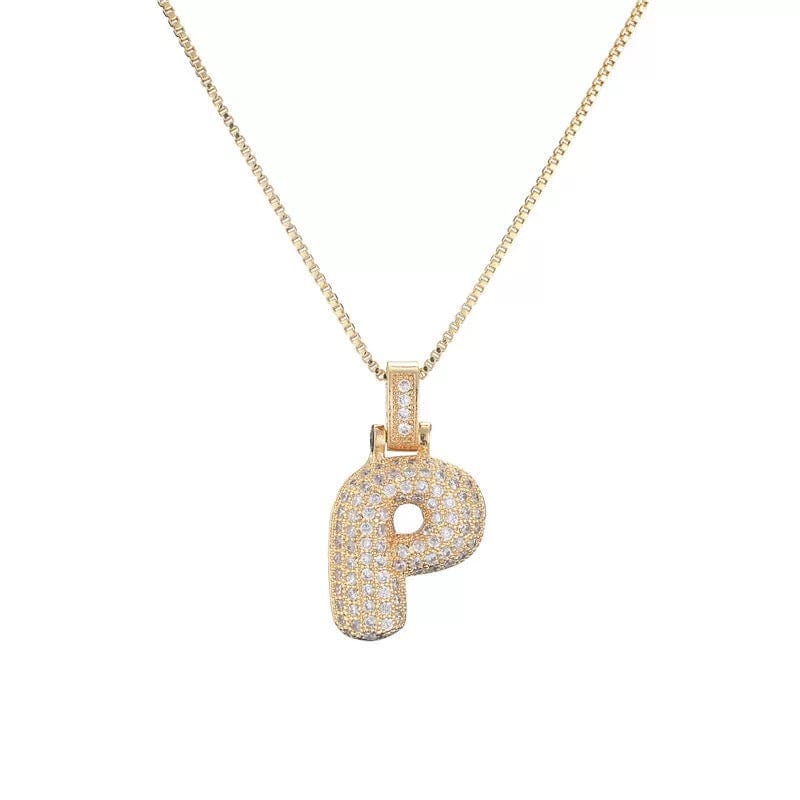 Collier initiale pavé de zircons - une touche d'éclat personnel - MAX FOR ME Doré MAX for ME