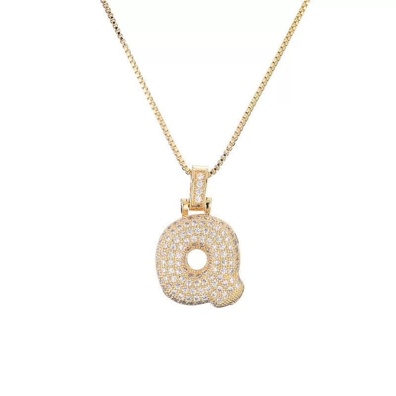 Collier initiale pavé de zircons - une touche d'éclat personnel - MAX FOR ME Doré MAX for ME