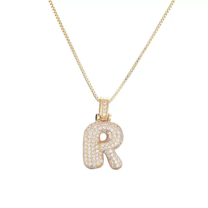 Collier initiale pavé de zircons - une touche d'éclat personnel - MAX FOR ME Doré MAX for ME