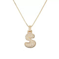 Collier initiale pavé de zircons - une touche d'éclat personnel - MAX FOR ME Doré MAX for ME