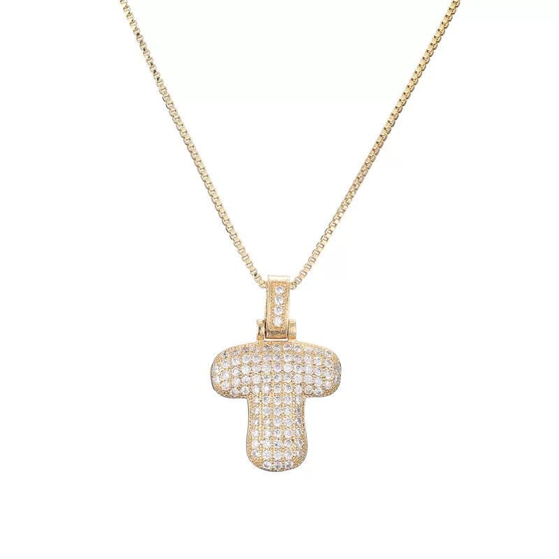 Collier initiale pavé de zircons - une touche d'éclat personnel - MAX FOR ME Doré MAX for ME