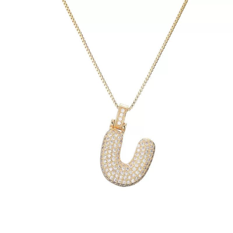 Collier initiale pavé de zircons - une touche d'éclat personnel - MAX FOR ME Doré MAX for ME