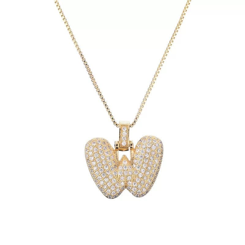 Collier initiale pavé de zircons - une touche d'éclat personnel - MAX FOR ME Doré MAX for ME