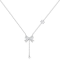 Collier nœud papillon argent S925 strass pampille raffinement éternel MAX FOR ME Argent MAX for ME