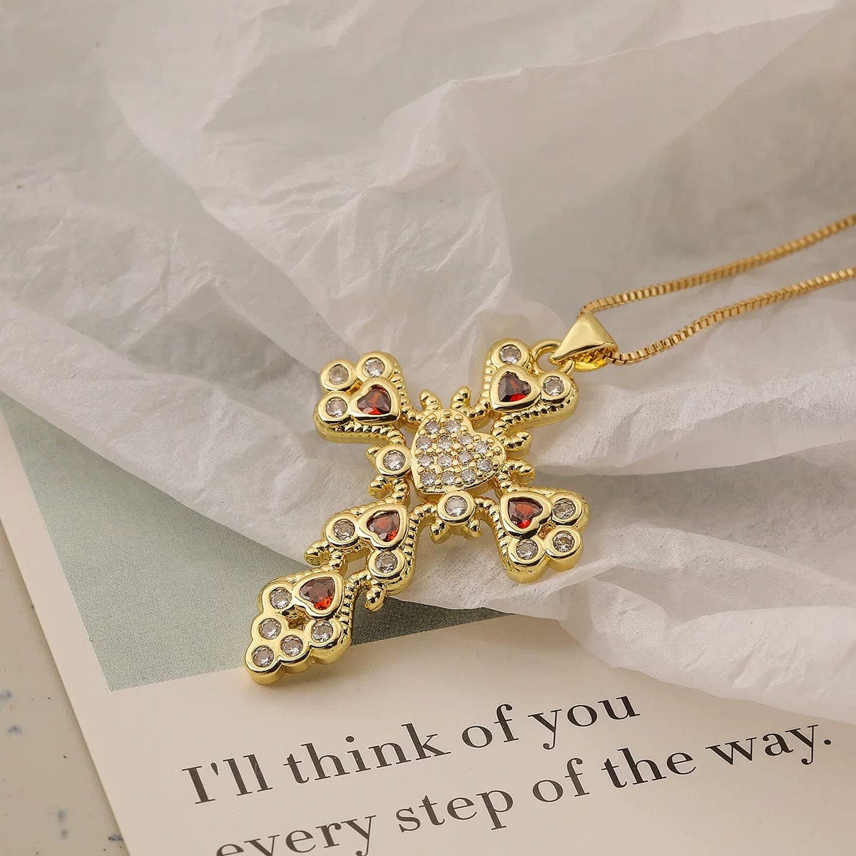 Collier pendentif croix scintillante - une touche d'éclat et de foi - MAX FOR ME MAX for ME