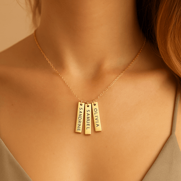 Collier Personnalisé 1, 2 ou 3 Médailles au choix– Gravure Prénoms ou dates MAX for ME