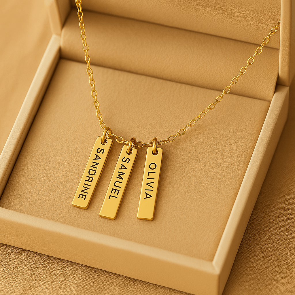 Collier Personnalisé 1, 2 ou 3 Médailles au choix– Gravure Prénoms ou dates MAX for ME
