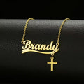 Collier prénom doré avec croix – Élégance personnalisée Doré MAX for ME