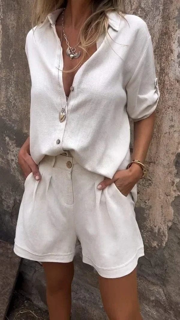 Combi-short fluide à cordon - le chic décontracté en une pièce - MAX FOR ME Noir / S MAX FOR ME