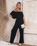 Combinaison pantalon à épaules nues - une allure de soirée élégante - MAX FOR ME Noir / S MAX FOR ME