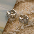 Créoles huggie entrelacées et zircon - éclat et sophistication - MAX FOR ME Doré / Argentée (Plaqué Rhodium) / Stressée MAX for ME