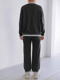 Ensemble 2 pièces automne-hiver– haut et pantalon large droit en maille MAX for ME