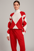 Ensemble 2 pièces- pull col roulé et pantalon style graphique moderne MAX for ME