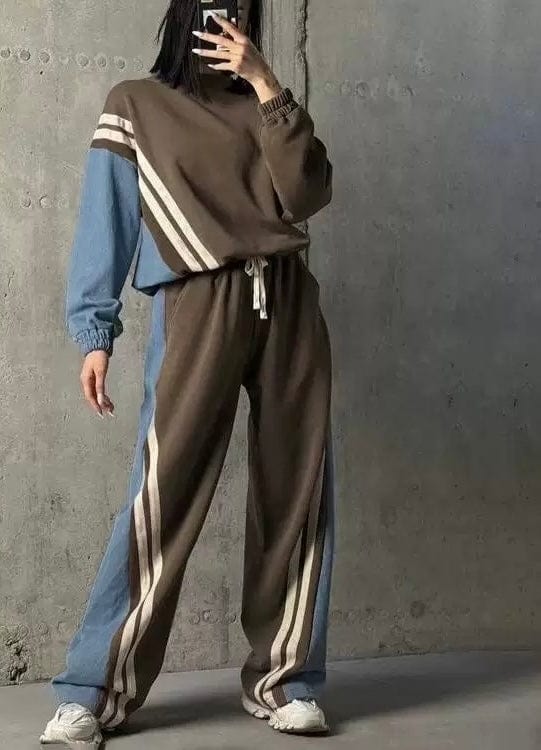 Ensemble 2 pièces– sweat rayé et pantalon assorti – MAX FOR ME MAX for ME