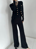 Ensemble 3 pièces en maille - cardigan gilet et pantalon large style moderne - MAX FOR ME MAX for ME