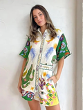 MAX for ME Multicolore / 36 Ensemble Chemise et Short Imprimé