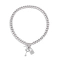 Ensemble collier bracelet clé cadenas femme strass romantique moderne MAX FOR ME MAX for ME