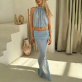 Ensemble de soirée jupe et top halter - une silhouette spectaculaire - MAX FOR ME MAX FOR ME