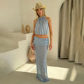 Ensemble de soirée jupe et top halter - une silhouette spectaculaire - MAX FOR ME MAX FOR ME