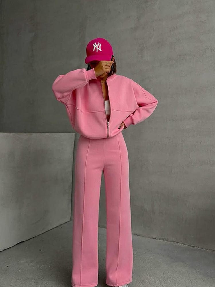 Ensemble de sport chic et pantalon large - une allure urbaine et moderne - MAX FOR ME MAX for ME