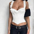 Ensemble deux pièces corset et jupe courte – Style romantique à volants pour occasions spéciales MAX FOR ME