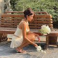Ensemble deux pièces corset et jupe courte – Style romantique à volants pour occasions spéciales MAX FOR ME