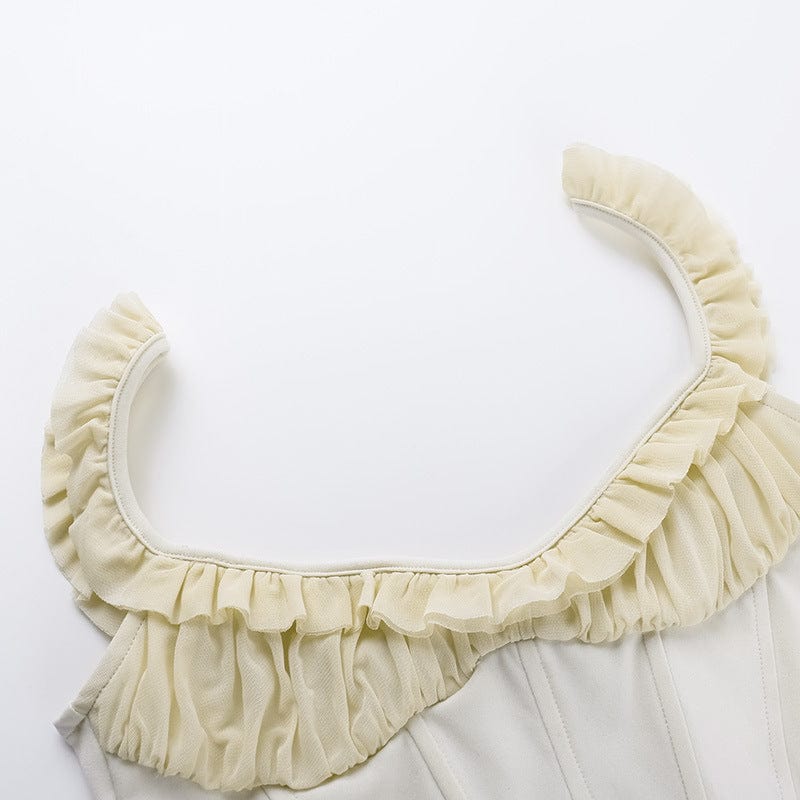 Ensemble deux pièces corset et jupe courte – Style romantique à volants pour occasions spéciales MAX FOR ME