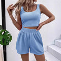 MAX for ME Ensemble Deux Pièces Décontracté et Décontracté pour Femme, Short en Fibre artificiel astique, Vêtements de Maison, Nouvelle Collection d'Été