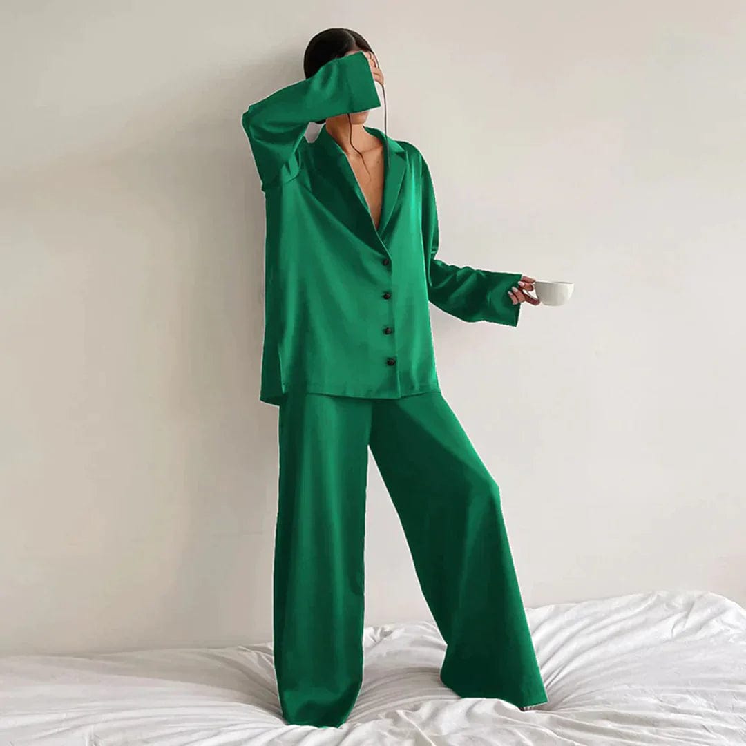 Ensemble deux pièces femme blazer et jupe en tweed lilas - Style élégant moderne Vert / S MAX FOR ME