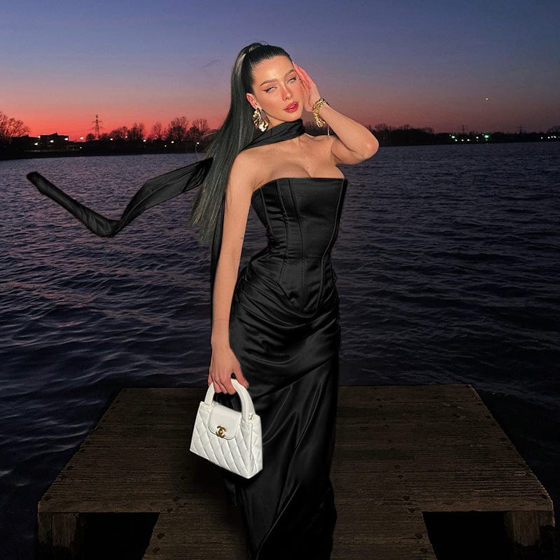 Ensemble Deux Pièces Femme – Haut Court et Jupe Maxi Slim MAX FOR ME
