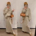 Ensemble femme 2 pièces pull jupe casual chic coordination moderne MAX FOR ME Beige / M MAX for ME