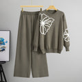 Ensemble femme papillon - pull maille et pantalon large confort optimal - MAX FOR ME Camouflage / S MAX for ME