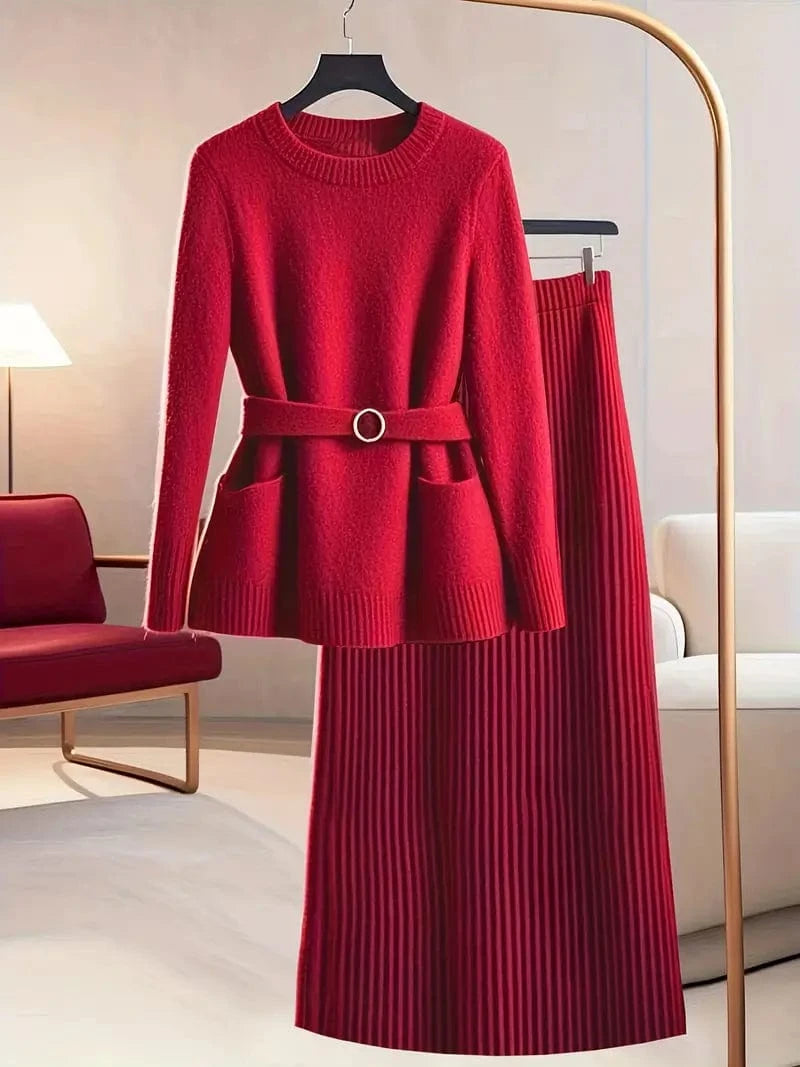 Ensemble gilet sans manches femme pantalon droit - coordination facile - MAX FOR ME Rouge / S MAX for ME