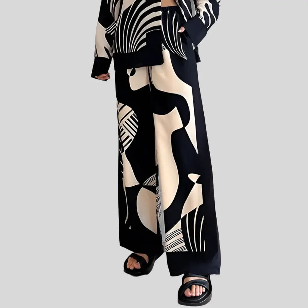 MAX for ME Ensemble imprimé chemise et pantalon été - Léger - 2 pièces