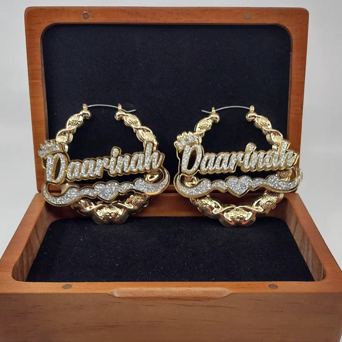 Ensemble Personnalisé – Collier et Boucles d’Oreilles doré avec strass Or MAX for ME