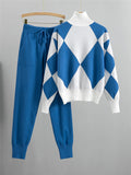 Ensemble pull pantalon bleu style graphique coordination MAX FOR ME