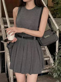 Ensemble robe tricot veste femme style preppy ceinture - tenue complète MAX for ME