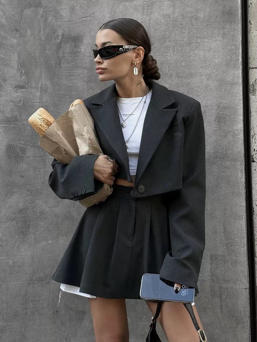 Ensemble tailleur blazer mini-jupe - Élégance professionnelle moderne - MAX FOR ME MAX for ME