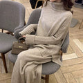 Ensemble tricot col montant pull pantalon côtelé hivernal cocooning MAX FOR ME MAX for ME