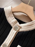 Ensemble tricot femme jupe veste maille boutons dorés automne MAX FOR ME MAX for ME