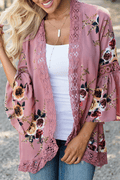 Haut patchwork décontracté pour femme avec imprimé Rose Frais / S MAX FOR ME