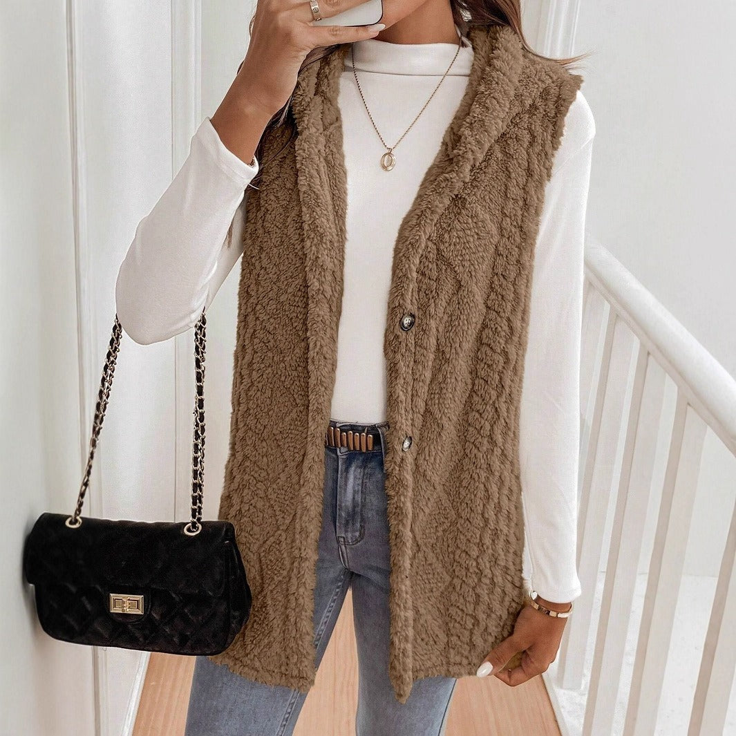 Gilet capuche femme lifestyle layering confort moderne MAX FOR ME