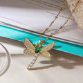 Lot de 2 colliers pendentifs libellule dorés 18K – chaînes fines et détails scintillants Or MAX for ME