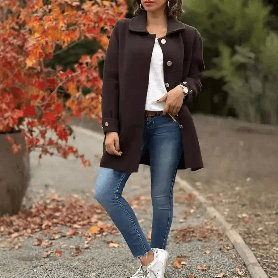 Manteau Milani – Élégance décontractée et  automnale 