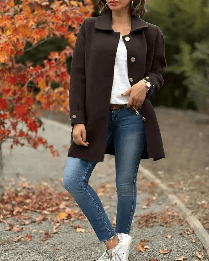 Manteau Milani – Élégance décontractée et  automnale 