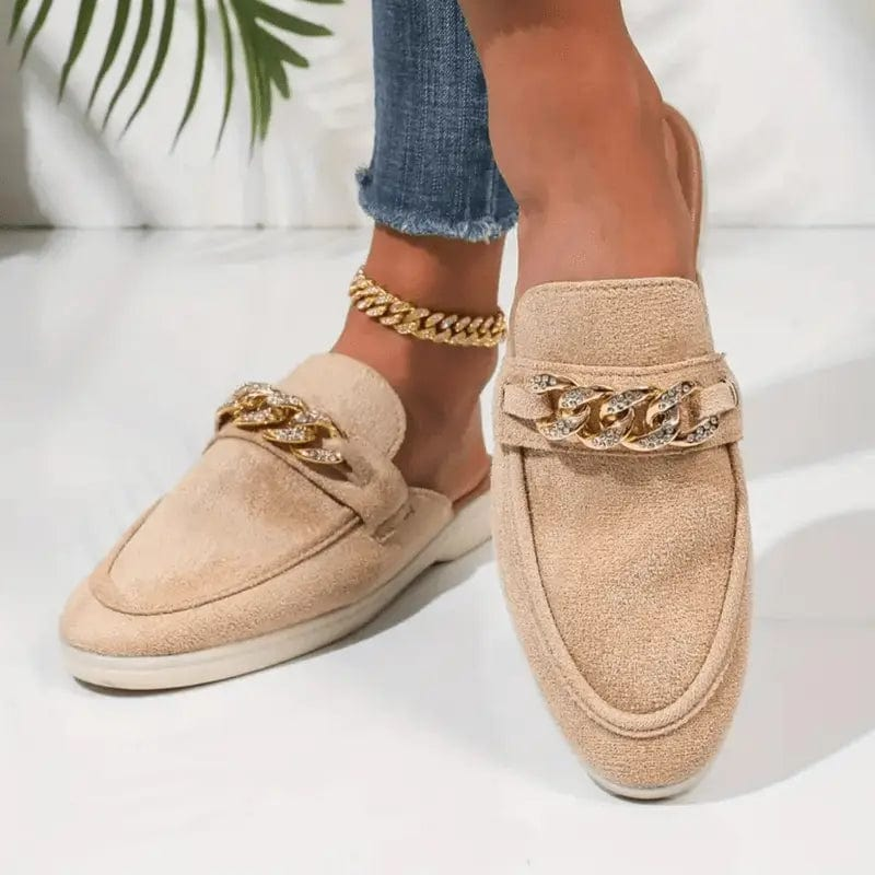 Mason | Mocassins beige d'été pour femmes - mocassins d'été à slip-on MAX FOR ME
